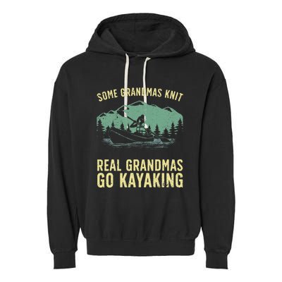 Cool Kayaking For Grandma Mom Kayaker Boating Kayak Boating Garment-Dyed Fleece Hoodie