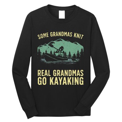 Cool Kayaking For Grandma Mom Kayaker Boating Kayak Boating Long Sleeve Shirt