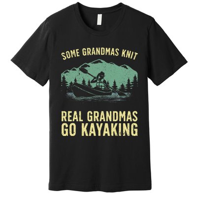 Cool Kayaking For Grandma Mom Kayaker Boating Kayak Boating Premium T-Shirt