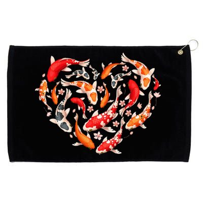 Cool Koi Fish For Men Women Japan Fishing Japanese Koi Lover Grommeted Golf Towel