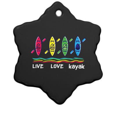 Cool Kayaks For Outdoor Funny Kayaking Boating Ceramic Star Ornament