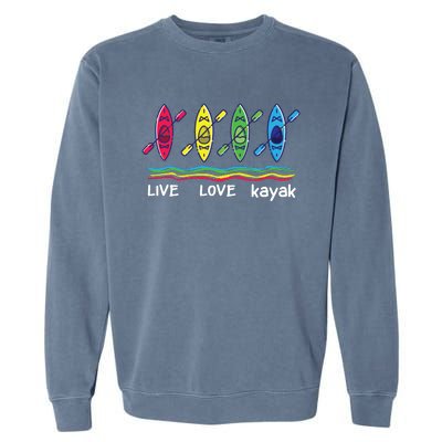 Cool Kayaks For Outdoor Funny Kayaking Boating Garment-Dyed Sweatshirt