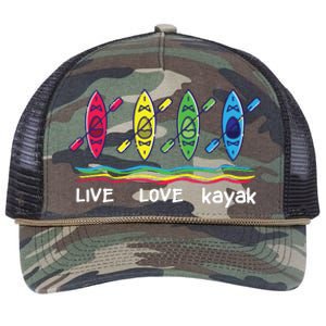 Cool Kayaks For Outdoor Funny Kayaking Boating Retro Rope Trucker Hat Cap