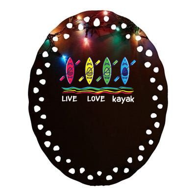 Cool Kayaks For Outdoor Funny Kayaking Boating Ceramic Oval Ornament