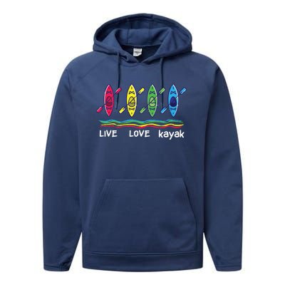 Cool Kayaks For Outdoor Funny Kayaking Boating Performance Fleece Hoodie