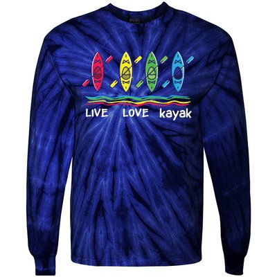 Cool Kayaks For Outdoor Funny Kayaking Boating Tie-Dye Long Sleeve Shirt