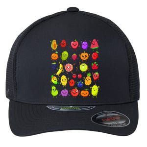 Cartoon Kawaii Fruits Flexfit Unipanel Trucker Cap