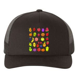 Cartoon Kawaii Fruits Yupoong Adult 5-Panel Trucker Hat