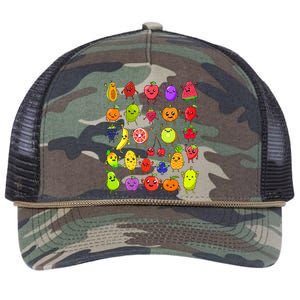 Cartoon Kawaii Fruits Retro Rope Trucker Hat Cap