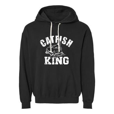 Catfish King Fishing Garment-Dyed Fleece Hoodie