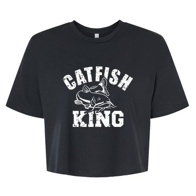 Catfish King Fishing Bella+Canvas Jersey Crop Tee