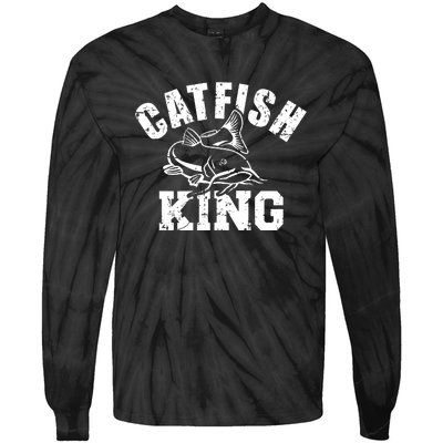 Catfish King Fishing Tie-Dye Long Sleeve Shirt