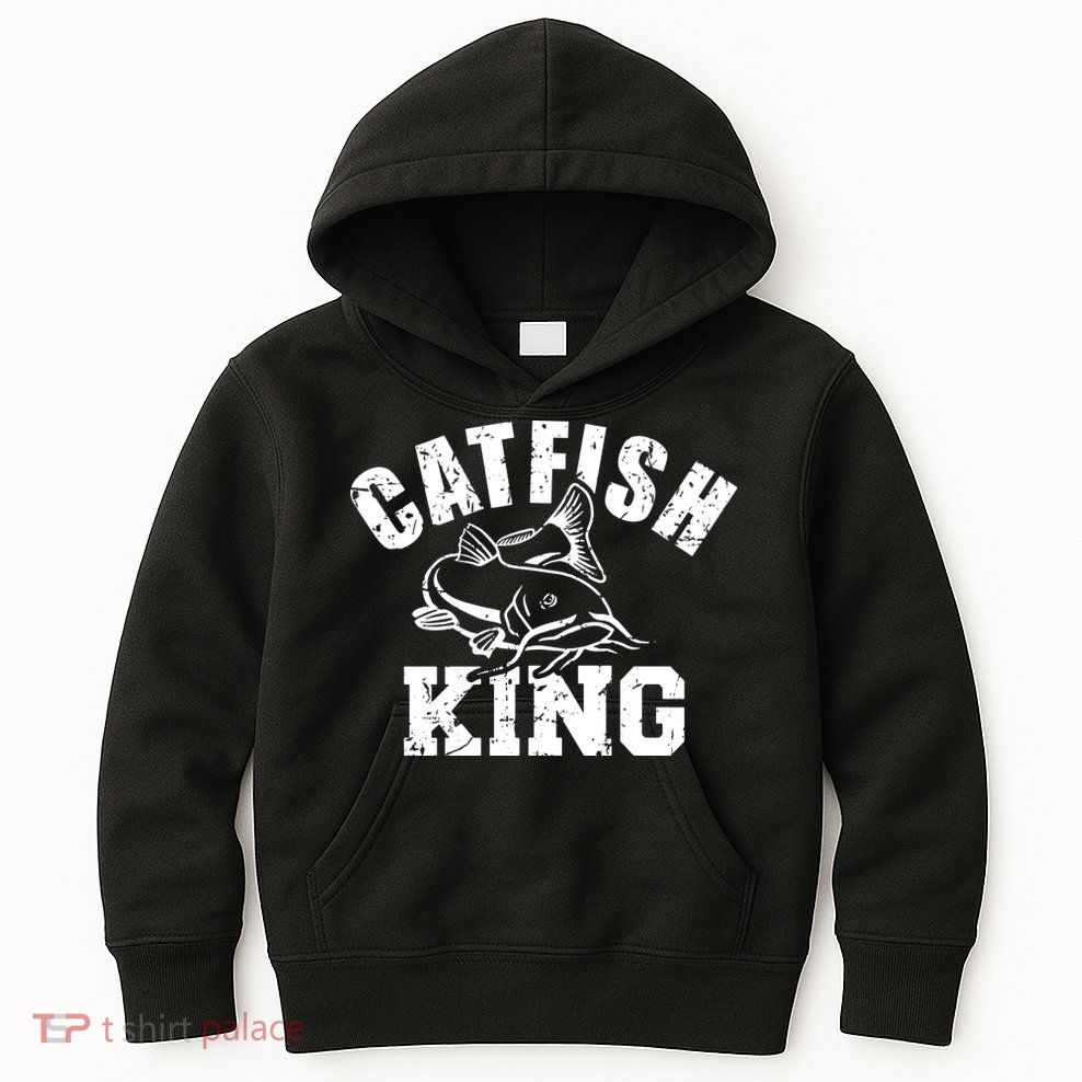 Catfish King Fishing Kids Hoodie