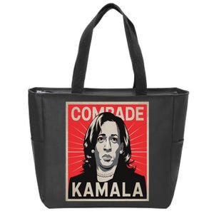 Comrade Kamala Funny Political Wearing Pearls Zip Tote Bag