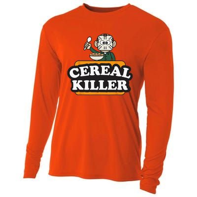 Cereal Killer Food Pun Humor Costume Funny Halloween Gifts Cooling Performance Long Sleeve Crew