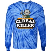 Cereal Killer Food Pun Humor Costume Funny Halloween Gifts Tie-Dye Long Sleeve Shirt