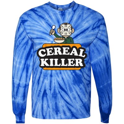 Cereal Killer Food Pun Humor Costume Funny Halloween Gifts Tie-Dye Long Sleeve Shirt