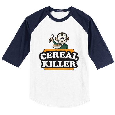 Cereal Killer Food Pun Humor Costume Funny Halloween Gifts Baseball Sleeve Shirt