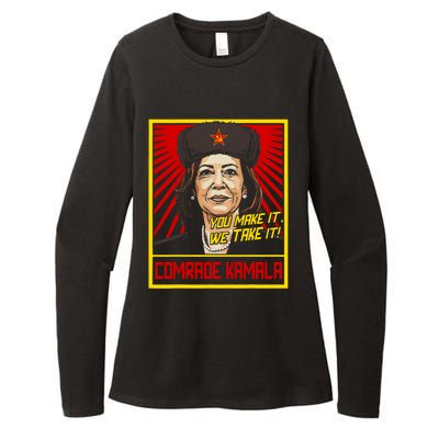 Comrade Kamala Funny Anti Harris Womens CVC Long Sleeve Shirt