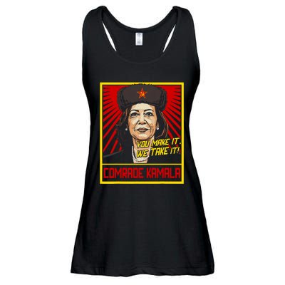 Comrade Kamala Funny Anti Harris Ladies Essential Flowy Tank