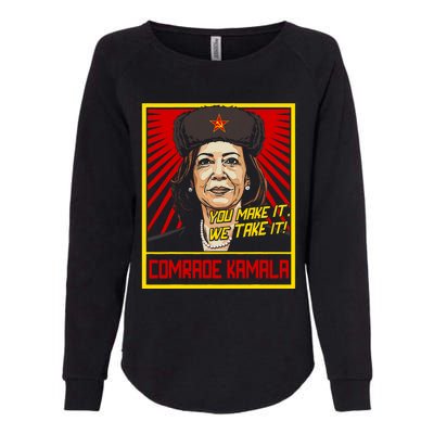 Comrade Kamala Funny Anti Harris Womens California Wash Sweatshirt