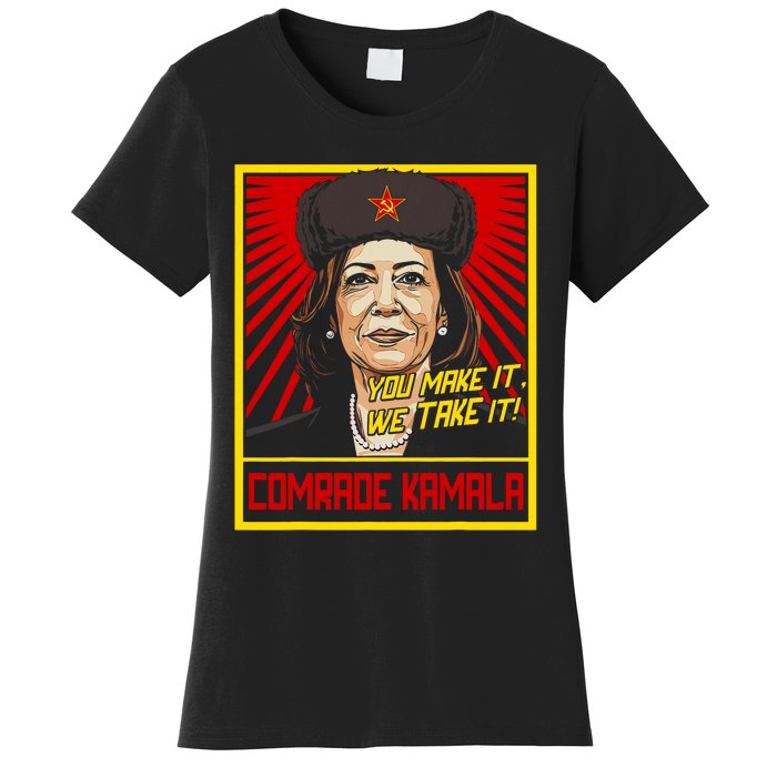 Comrade Kamala Funny Anti Harris Women's T-Shirt