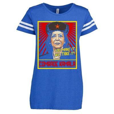 Comrade Kamala Funny Anti Harris Enza Ladies Jersey Football T-Shirt