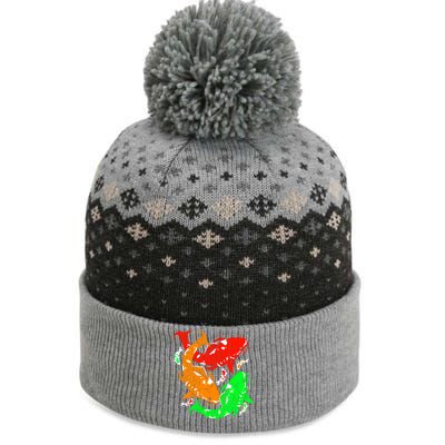 Colorful Koi Fish Family Fish Funny Gift The Baniff Cuffed Pom Beanie