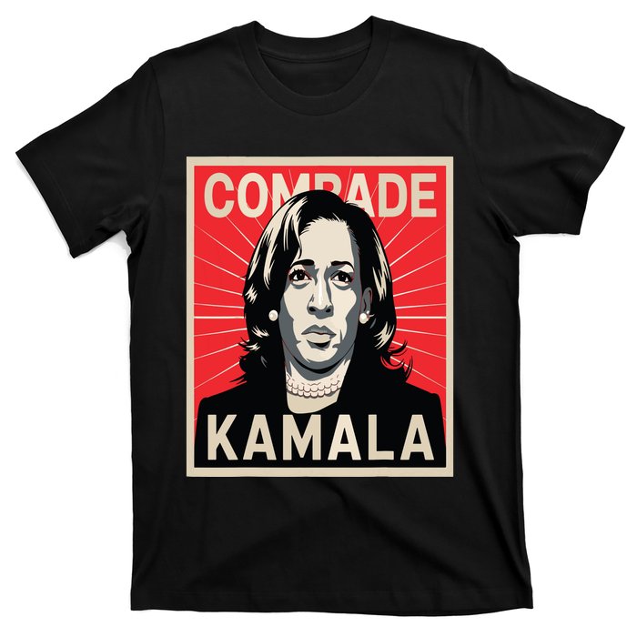 Comrade Kamala Funny Political Wearing Pearls T-Shirt