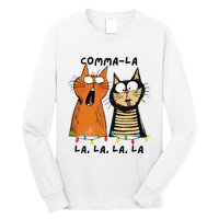 Commalalala Kamala Funny Cats Christmas Election 2024 Long Sleeve Shirt