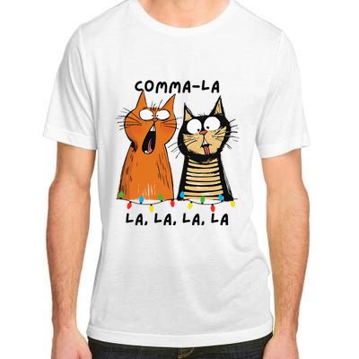 Commalalala Kamala Funny Cats Christmas Election 2024 Adult ChromaSoft Performance T-Shirt