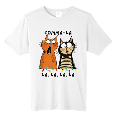 Commalalala Kamala Funny Cats Christmas Election 2024 Tall Fusion ChromaSoft Performance T-Shirt