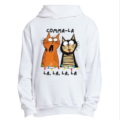 Commalalala Kamala Funny Cats Christmas Election 2024 Urban Pullover Hoodie