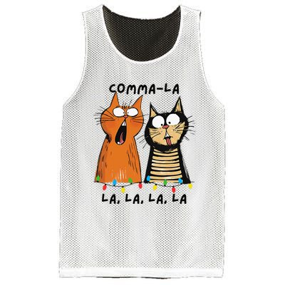 Commalalala Kamala Funny Cats Christmas Election 2024 Mesh Reversible Basketball Jersey Tank