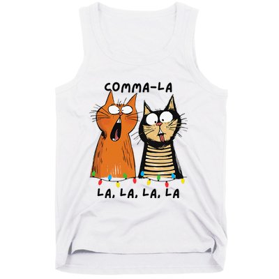 Commalalala Kamala Funny Cats Christmas Election 2024 Tank Top