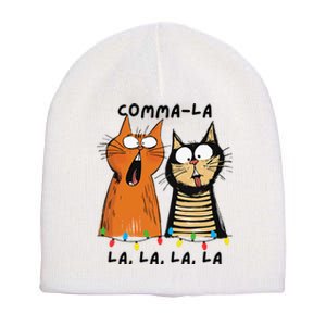 Commalalala Kamala Funny Cats Christmas Election 2024 Short Acrylic Beanie