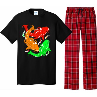 Colorful Koi Fish Family Fish Gift Pajama Set