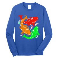 Colorful Koi Fish Family Fish Gift Long Sleeve Shirt