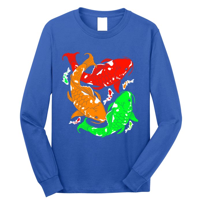 Colorful Koi Fish Family Fish Gift Long Sleeve Shirt