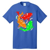 Colorful Koi Fish Family Fish Gift Tall T-Shirt