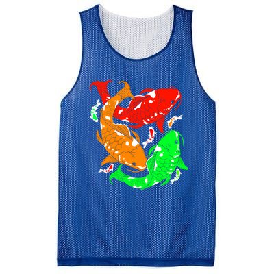 Colorful Koi Fish Family Fish Gift Mesh Reversible Basketball Jersey Tank