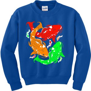 Colorful Koi Fish Family Fish Gift Kids Sweatshirt