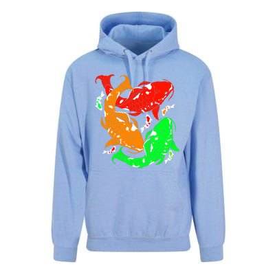 Colorful Koi Fish Family Fish Gift Unisex Surf Hoodie