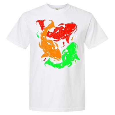 Colorful Koi Fish Family Fish Gift Garment-Dyed Heavyweight T-Shirt