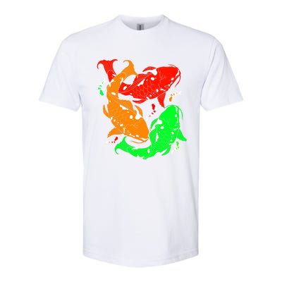 Colorful Koi Fish Family Fish Gift Softstyle CVC T-Shirt