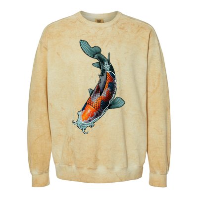 Cute Koi Fish Design For Men Women Kids Japanese Koi Fish Colorblast Crewneck Sweatshirt