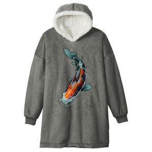 Cute Koi Fish Design For Men Women Kids Japanese Koi Fish Hooded Wearable Blanket