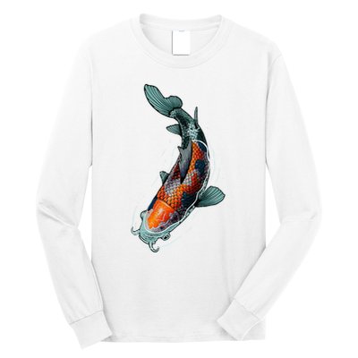 Cute Koi Fish Design For Men Women Kids Japanese Koi Fish Long Sleeve Shirt