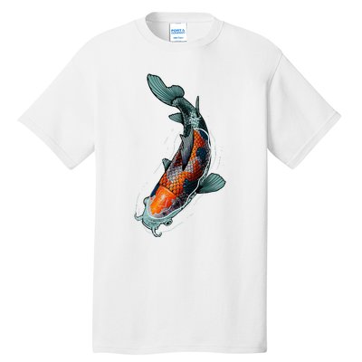 Cute Koi Fish Design For Men Women Kids Japanese Koi Fish Tall T-Shirt