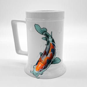 Cute Koi Fish Design For Men Women Kids Japanese Koi Fish Beer Stein